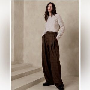 Banana Republic Vasto Wide-Leg Italian Wool Pant